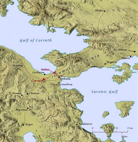 map of corinth in paul's day.